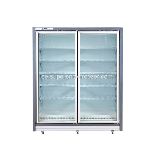 Upprätt kommersiell glasdörr vertikal frysutställning